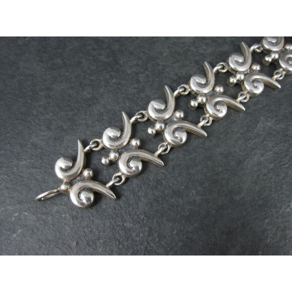 Mark Wasserman Samara Bracelet Sterling Silver 7 Inches Vintage - Picture 4 of 9